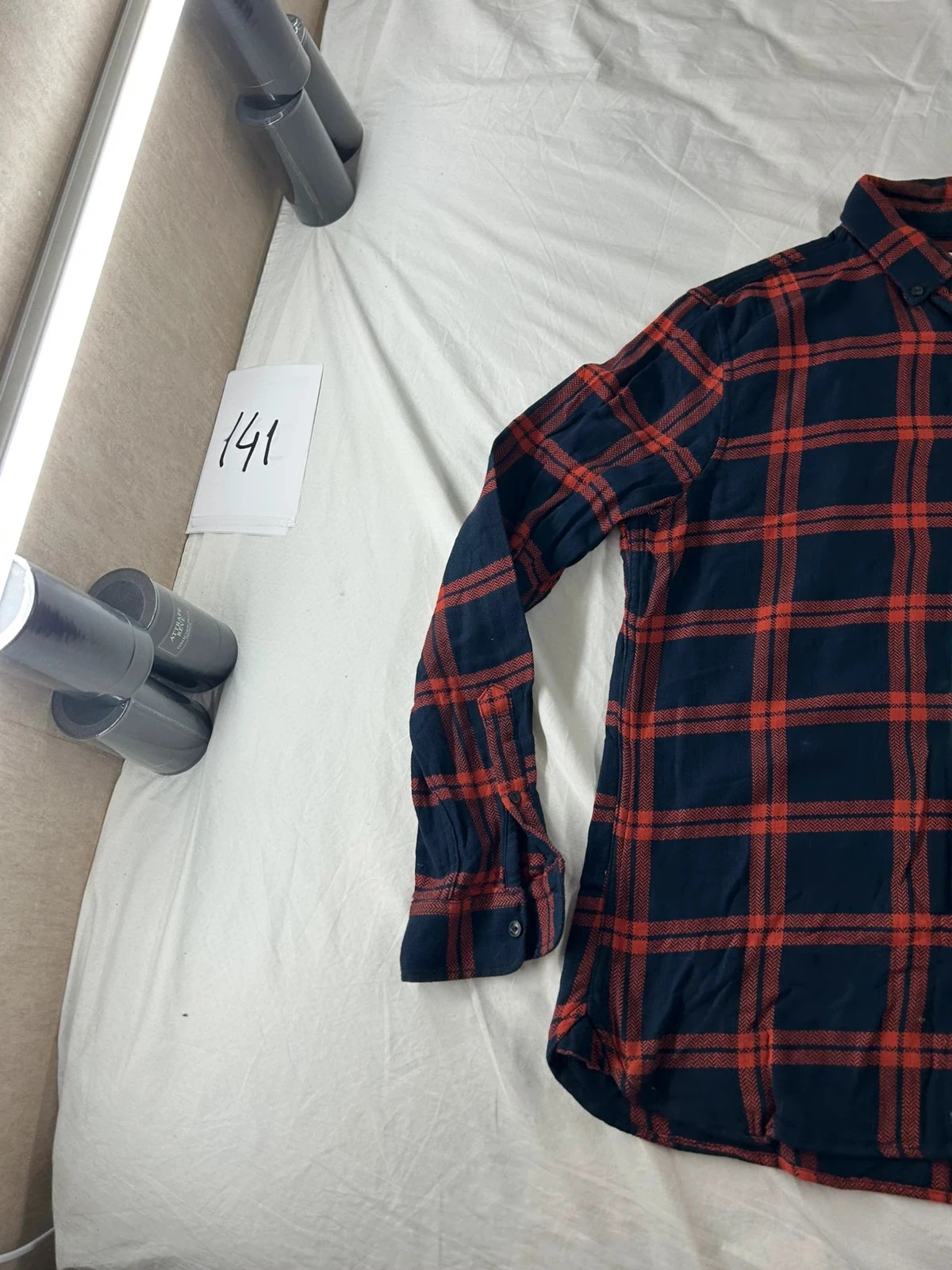 Chemise à carreaux c&a slim fit vintage rouge noire – photo 3